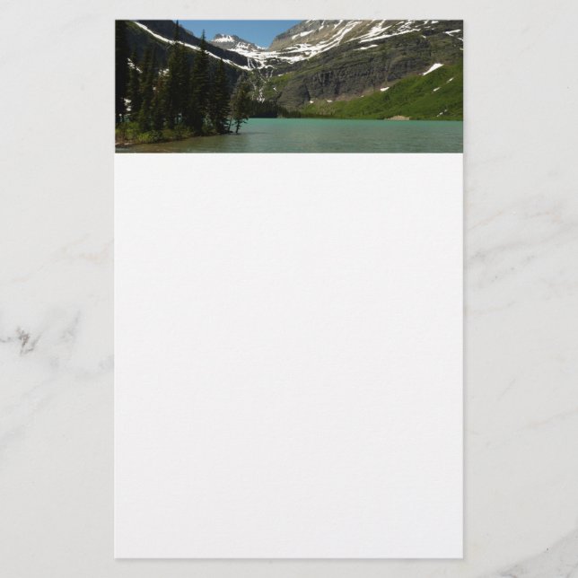 Grinnell Lake vid Glacier National Park Brevpapper (Framsida)