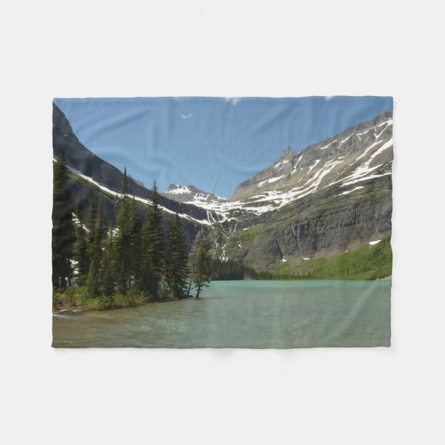 Grinnell Lake vid Glacier National Park Fleecefilt (Framsidan (Horisontell))