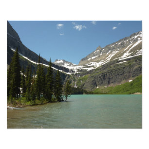 Grinnell Lake vid Glacier National Park Fototryck