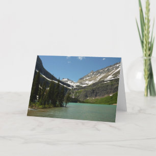 Grinnell Lake vid Glacier National Park Kort