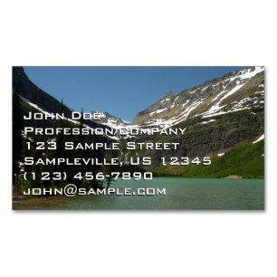 Grinnell Lake vid Glacier National Park Magnetiska Visitkort