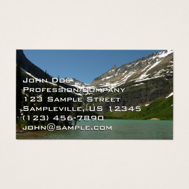 Grinnell Lake vid Glacier National Park Visitkort (Framsidan)