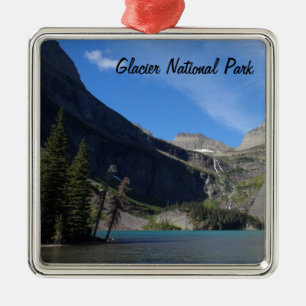 Grinnell sjö - glaciärnationalpark julgransprydnad metall