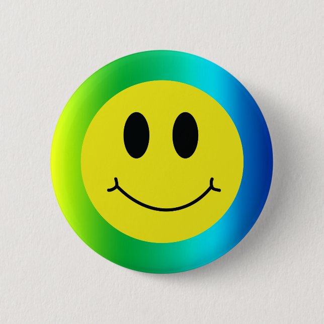 Grinning Ansikte Classic Gradient Smile Emoji Knapp (Framsida)