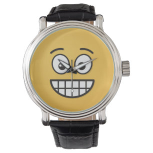 Grinning Ansikte med Open Öga Armbandsur