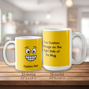Grinning Ansikte med öppet Ögon-kaffe Mugg