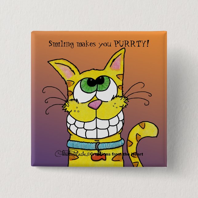 Grinning Cat Knapp (Framsida)