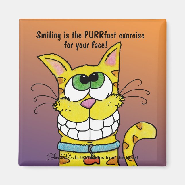 Grinning Cat Magnet (Framsidan)