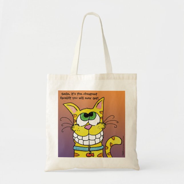 Grinning Cat Tygkasse (Framsidan)