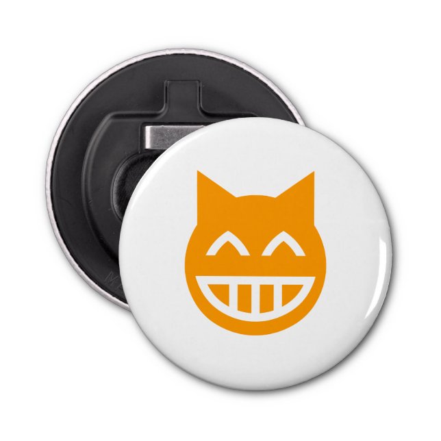 Grinning Emoji Cat Flasköppnare (Framsidan)