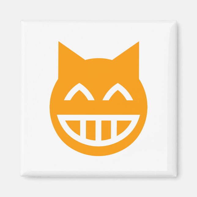 Grinning Emoji Cat Magnet (Framsidan)