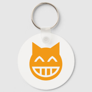 Grinning Emoji Cat Nyckelring