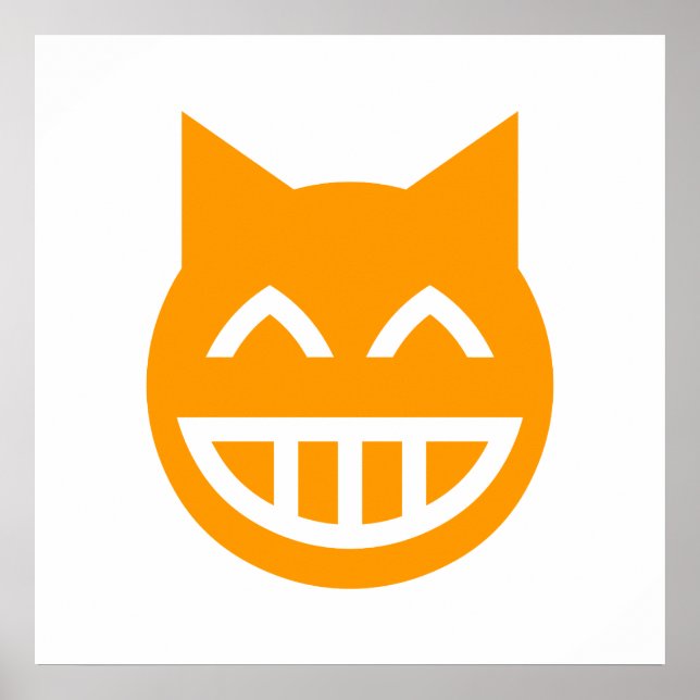 Grinning Emoji Cat Poster (Framsidan)