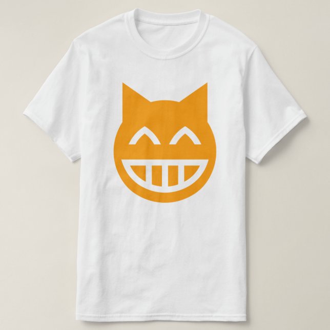 Grinning Emoji Cat Tee Shirt (Design framsida)