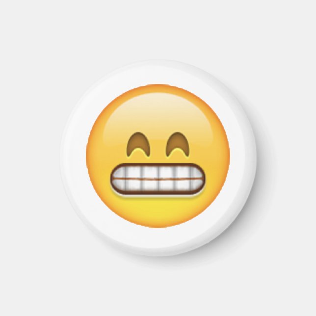 Grinning - Emoji Magnet (Framsidan)