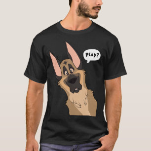 Grinning German Shepherd Hund T Shirt