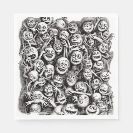 Grinning Ghouls- Pappra Luncheon napkins Pappersservett