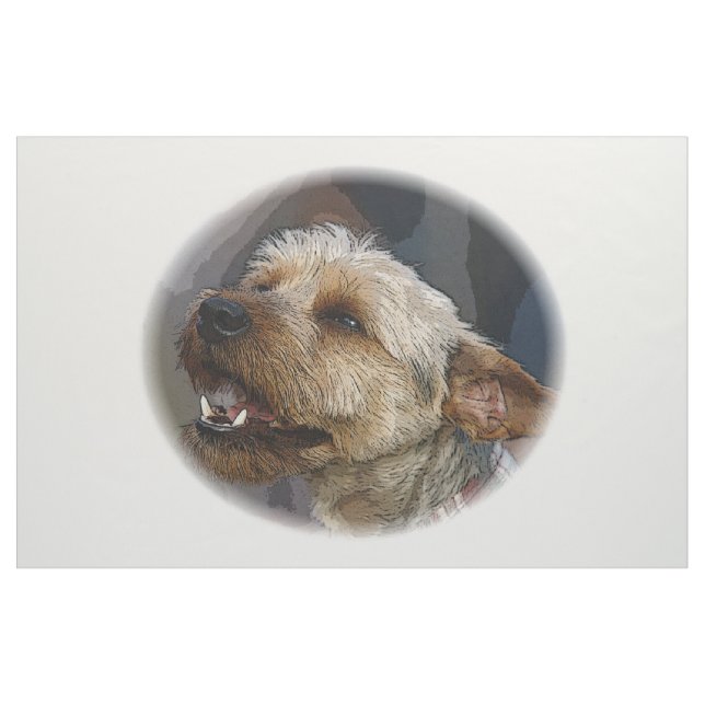 Grinning Gräns Terrier Kor Tyg (Yard)