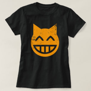 Grinning Grunge Cat Emoji T Shirt