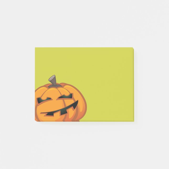 Grinning Halloween Pumpkin Post-it® Notes Post-it Block (Framsida)