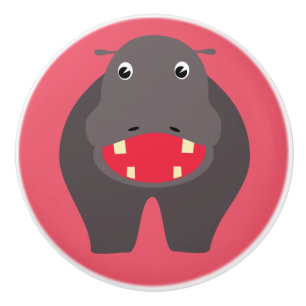 Grinning hippo knopp