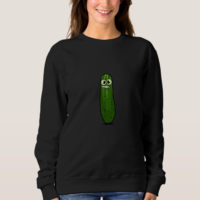 Grinning Pickle Ansikte T Shirt (Framsida)
