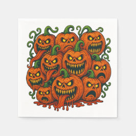 Grinning Pumpkin Halloween Pappersservett