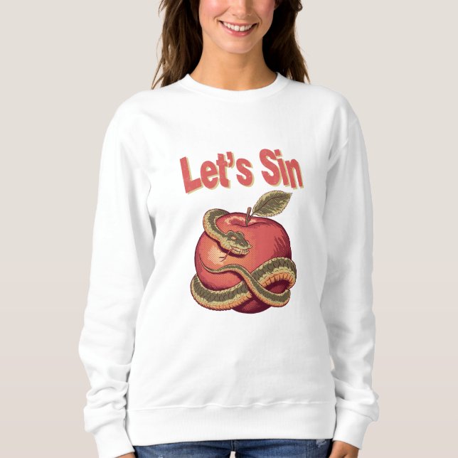 Grinning Snake and Apple T Shirt (Framsida)