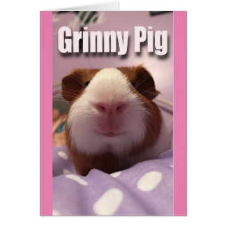 Grinny gris hälsningskort