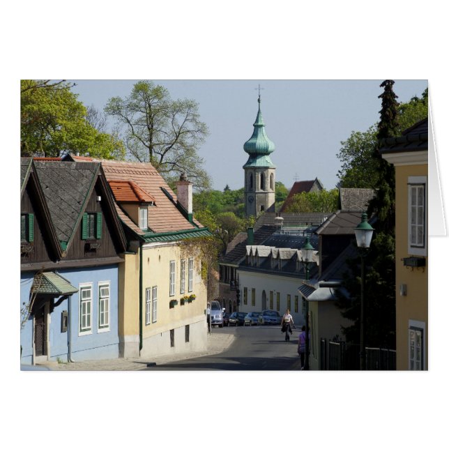 Grinzing, Wien Österrike Hälsningskort (Framsidan Horizontal)