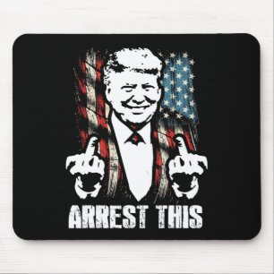 Grip Denna Trump Rolig Finger USA Amerikansk Musmatta