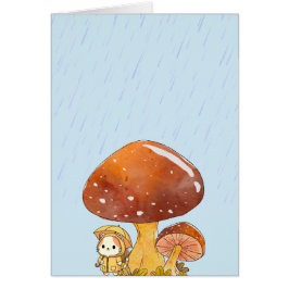 Grip med en tvåfaldig dubbel regndagarssympati hälsningskort