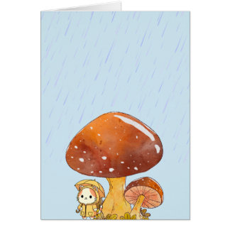 Grip med en tvåfaldig dubbel regndagarssympati hälsningskort