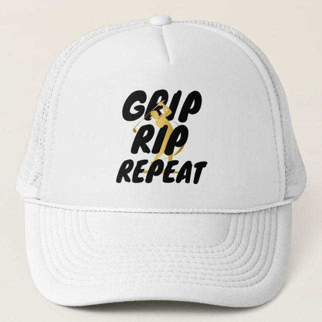 Grip Rip Repeat | Grip It And Rip It | Golf Keps (Framsida)