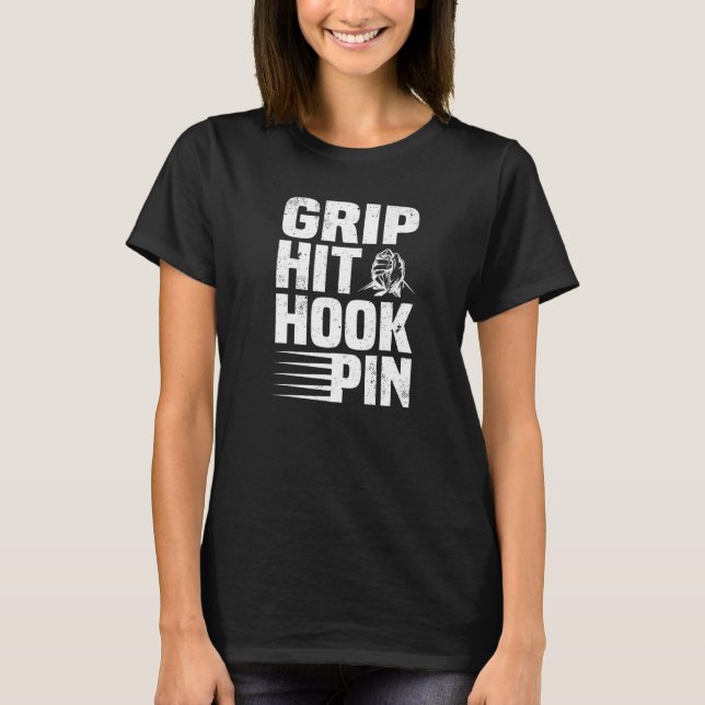Grip Slå Krok Pin Arm Wrestling T Shirt (Framsida)