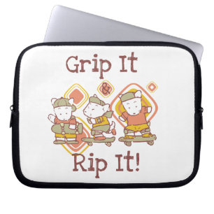 Gripa det och riva sönder det som Skateboarding Laptop Sleeve
