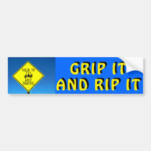 Gripa det och riva sönder gult och svärta - bildekal