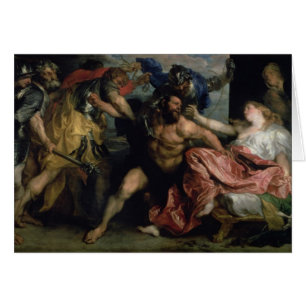 Gripandet av Samson, c.1628/30 Hälsningskort