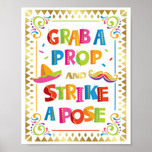 GRIPPA EN REKVISITA OCH STÅ I POSERA Festskylt Try Poster
