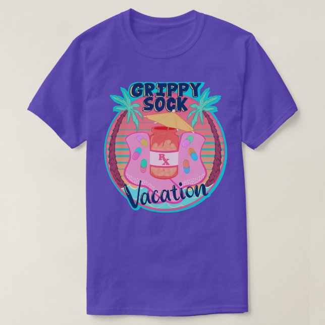 Grippy Sock Vacation T Shirt (Design framsida)