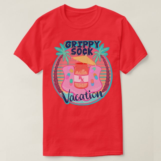 Grippy Sock Vacation T Shirt (Design framsida)
