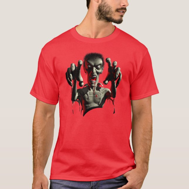 Grips T-tröja för Zombie Tee Shirt (Framsida)