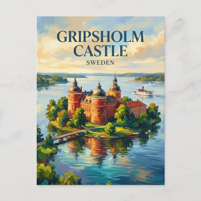 Gripsholms slott Sverige Vykort (Framsida)