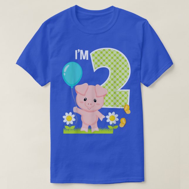 Gris 2:a födelsedag 2-årsjubileum Gris T Shirt (Design framsida)