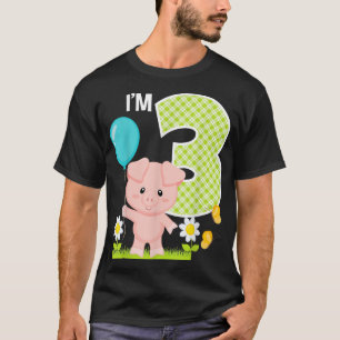 Gris 3:e födelsedag Småbarn 3-åring Födelsedagspoj T Shirt