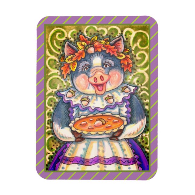 GRIS & ACORN PAJ, THANKSGIVING MED KÄRLEK MAGNET (Vertikal)
