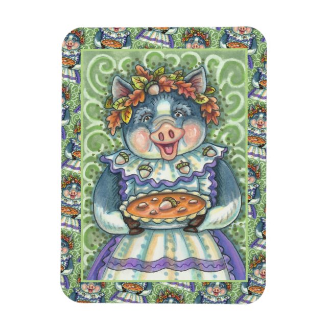 GRIS & ACORN PAJ, THANKSGIVING MED KÄRLEK MAGNET (Vertikal)