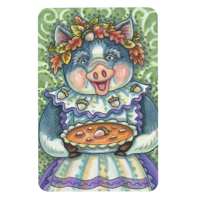 GRIS & ACORN PAJ, THANKSGIVING MED KÄRLEK MAGNET (Vertikal)