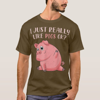 Gris Älskare Farmer Farm Animal Cute Piglet Funny  T Shirt
