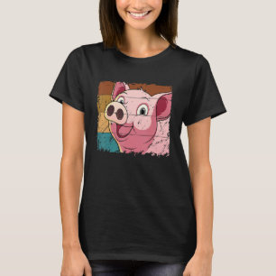 Gris, Ansikte, För manar husdjur, jordbruk T Shirt
